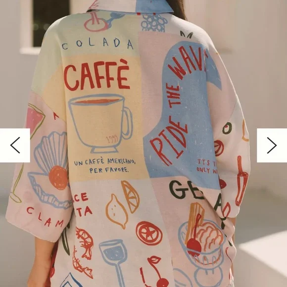 Anthropology Jordan Nickson Linen Blend Button-Up Shirt Size 3X NWTs - Picture 6 of 11